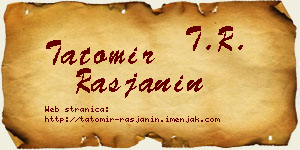 Tatomir Rasjanin vizit kartica